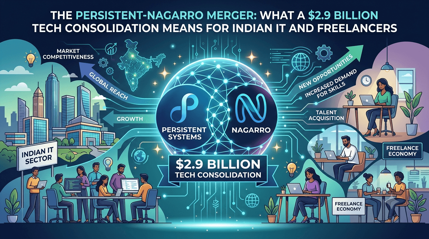 The Persistent-Nagarro Merger: What a $2.9 Billion Tech Consolidation Means for Indian IT and Freelancers